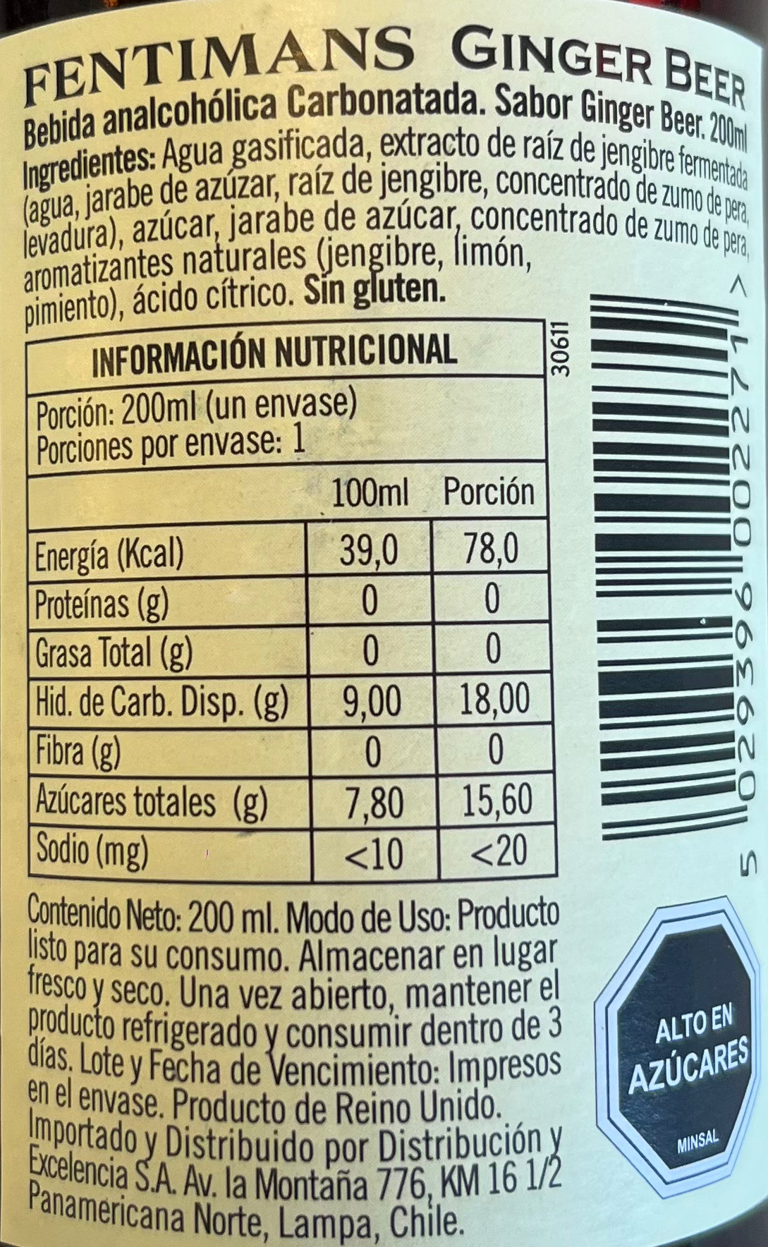 Fourpack Fentimans Ginger Beer