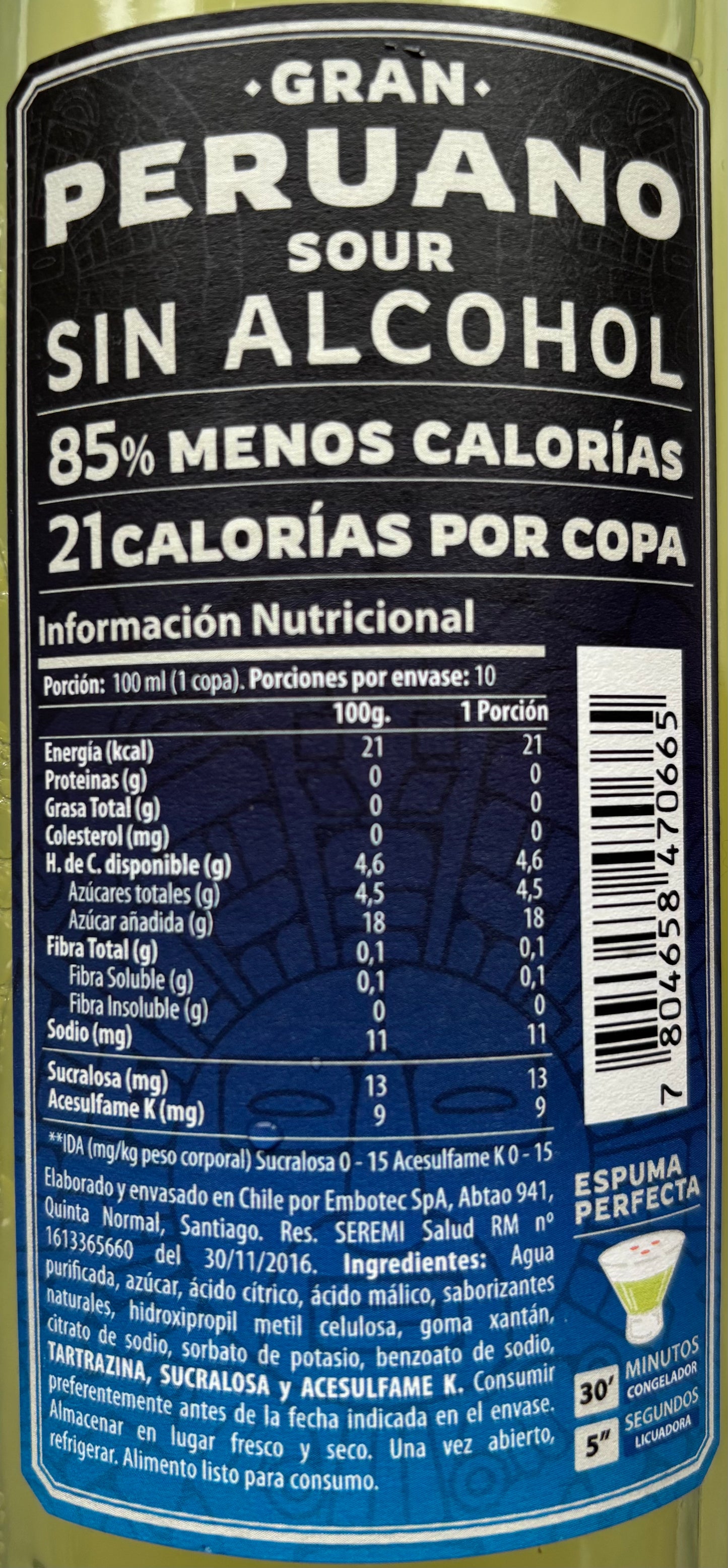 Gran Peruano Sour Sin Alcohol 0.0