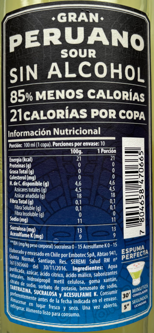 Gran Peruano Sour Sin Alcohol 0.0
