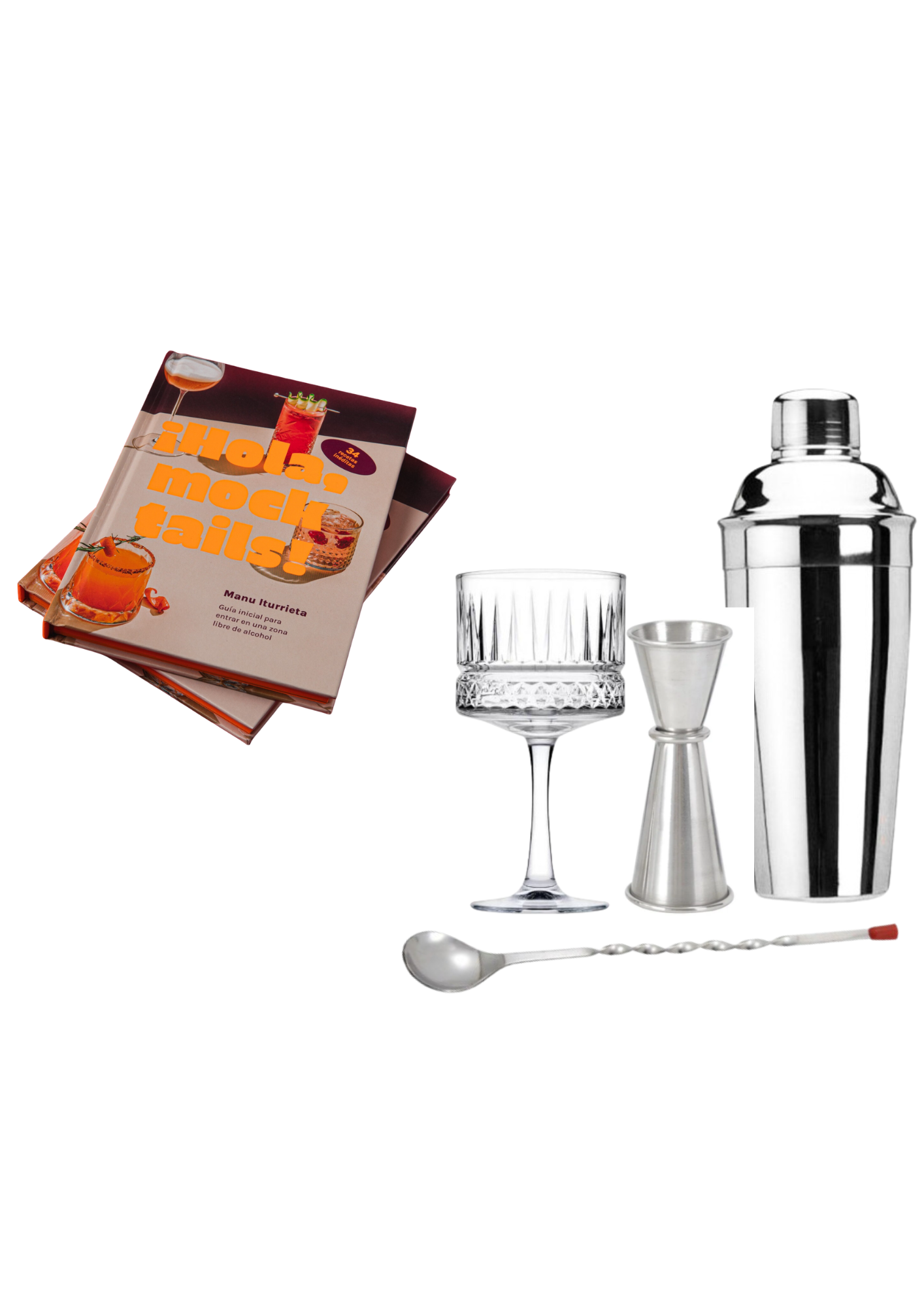 Libro + Implementos de coctelería
